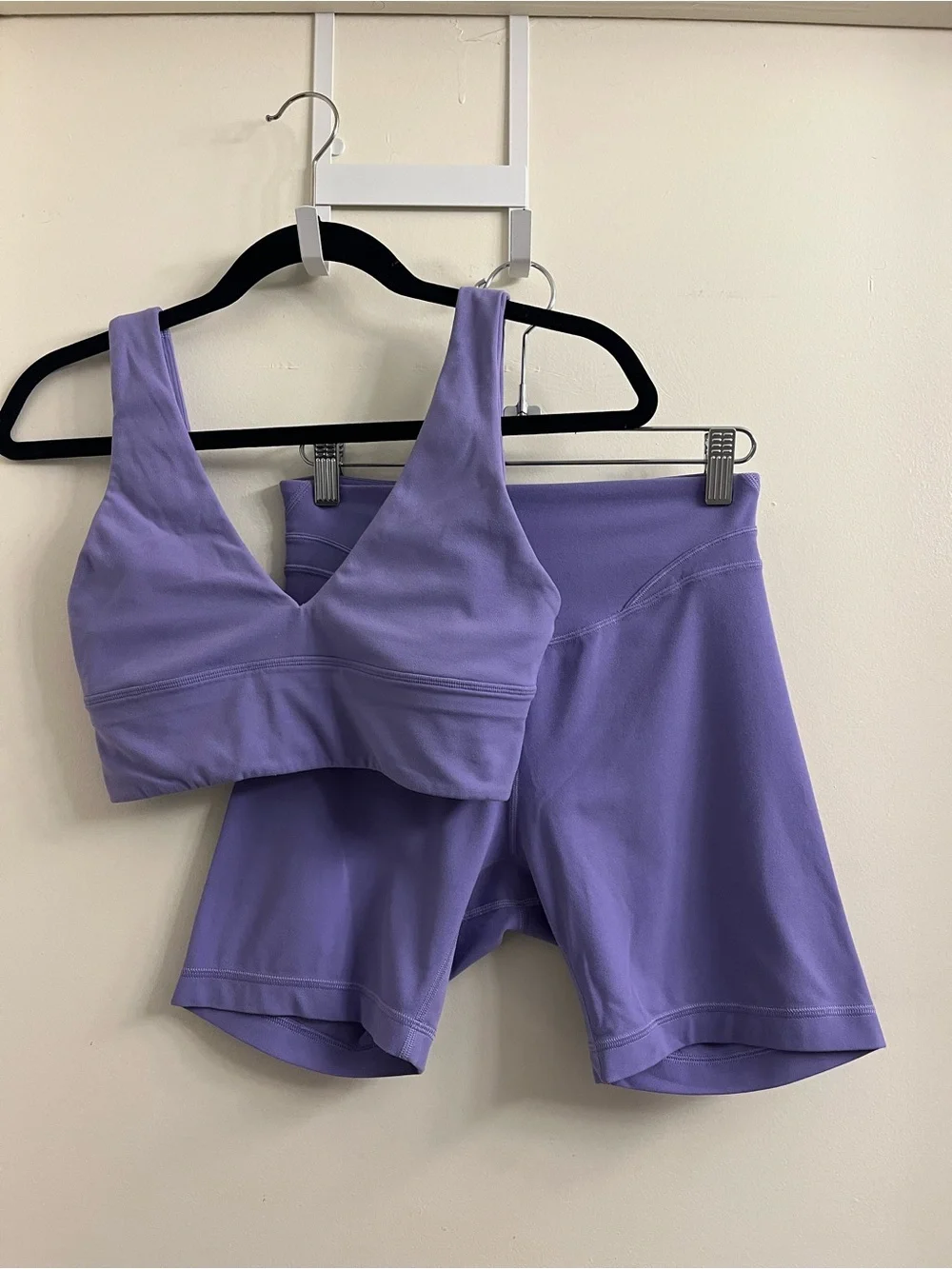 Lululemon Set Align V-Neck Bra & Align Curve Seam 6” Shorts Size 6
